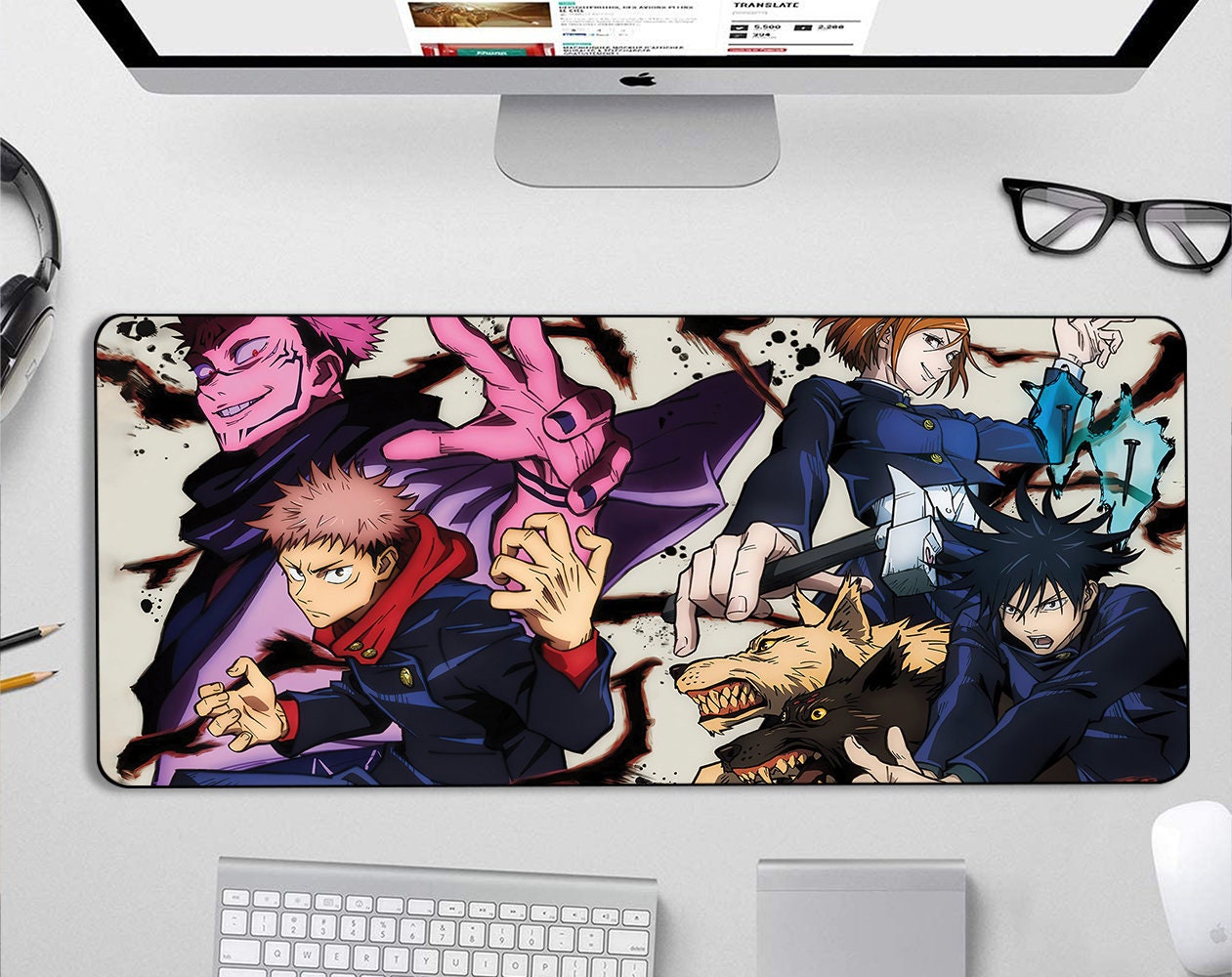 Jujutsu Kaisen Mouse Pad PC Gaming Desk Mat Anime Mouse Etsy