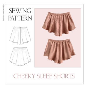Women&#39;s Sleep Shorts Sewing Pattern: Easy Beginner Project (PDF Pattern)