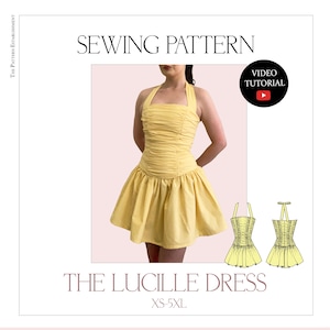 The Lucille Dress, Ladies Downloadable Printable PDF Sewing Pattern Size XS-5XL