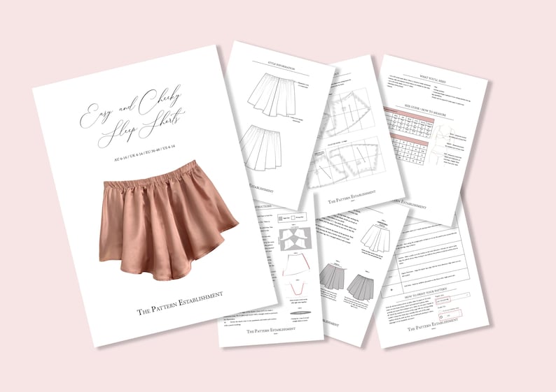 Cheeky Pattern Sleep Shorts Sewing Pattern BUNDLE: Women's Lace & Cheeky Styles (XS ...