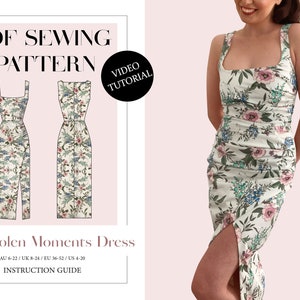 The Stolen Moments Dress, Ladies Downloadable Printable PDF Sewing Pattern Size XS-5XL image 1