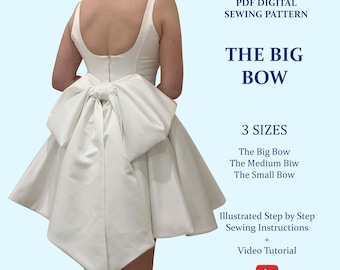 The Big Bow, The Bridal Edit Ladies Downloadable Printable PDF Sewing Pattern