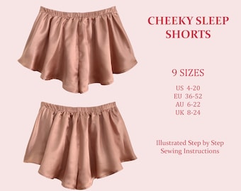 Women's Sleep Shorts Sewing Pattern: Easy Beginner Project (PDF Pattern)