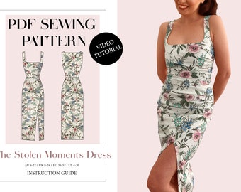 The Stolen Moments Dress, Ladies Downloadable Printable PDF Sewing Pattern Size XS-5XL