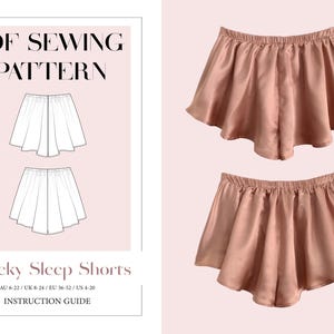 Naaipatroon slaapshort dames: eenvoudig project voor beginners (pdf-patroon)