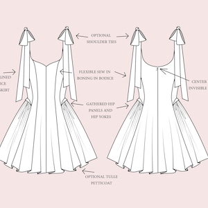 Women's Sweetheart Flounce Dress, Ladies Downloadable Printable PDF ...