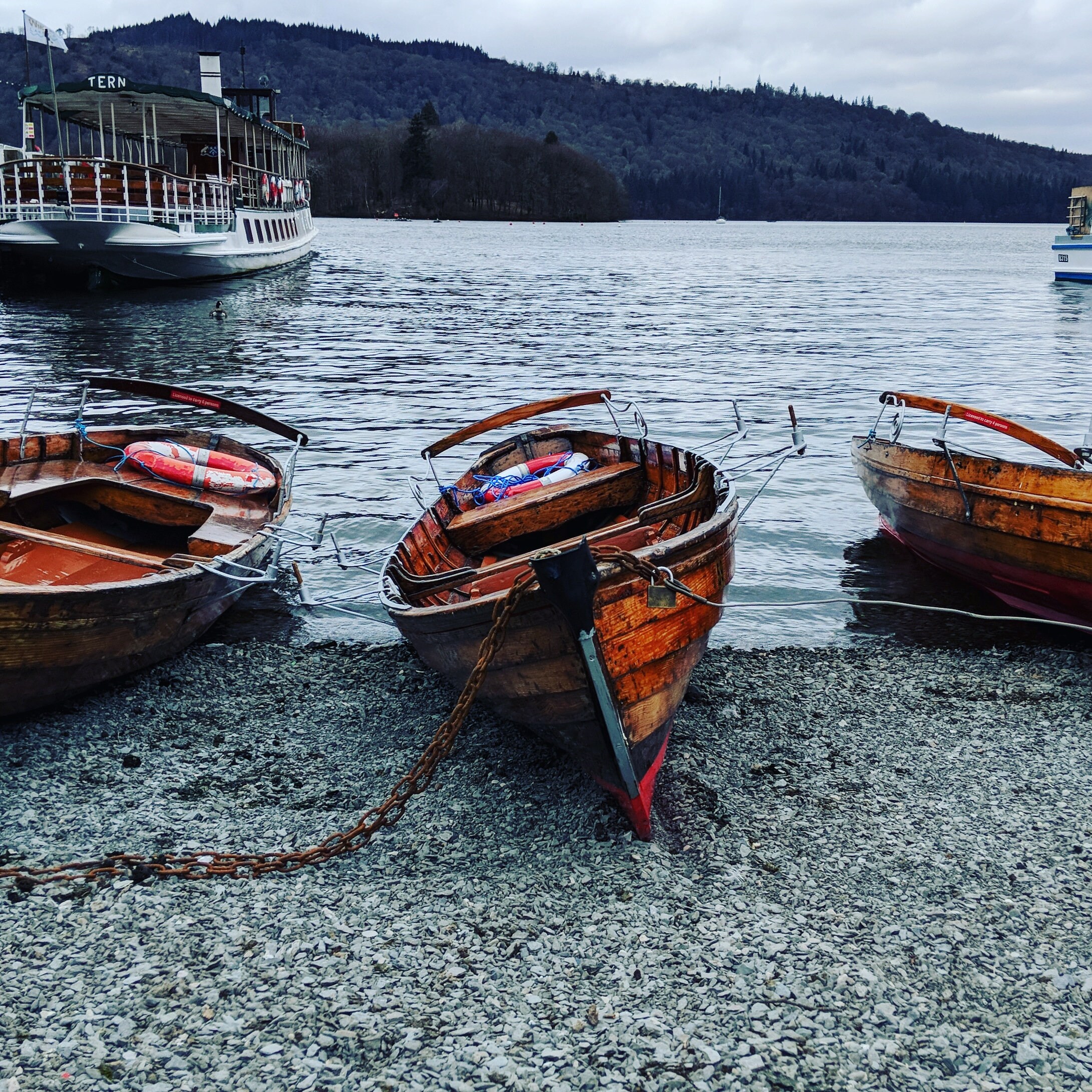 Boats at Windermere Lake District Etsy