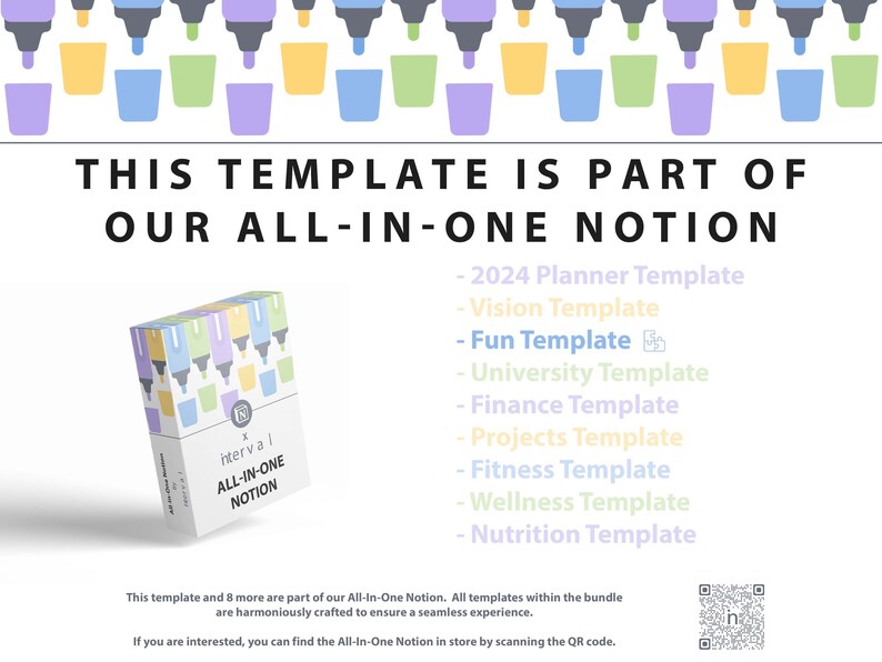 Colorful Fun Notion Template for 2024 Ultimate Fun Planner - Etsy