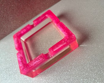 Neon Pink Square Ashtray | Trinket Dish