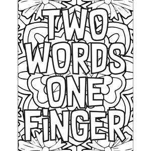 80 Printable Cuss Word Coloring Pages Profanity Swear Words Adults ...