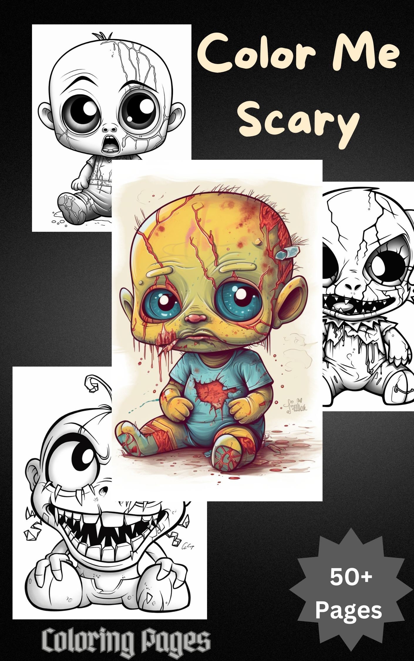 50 Creepy Babies and Other Creatures Printable Coloring Pages for ...