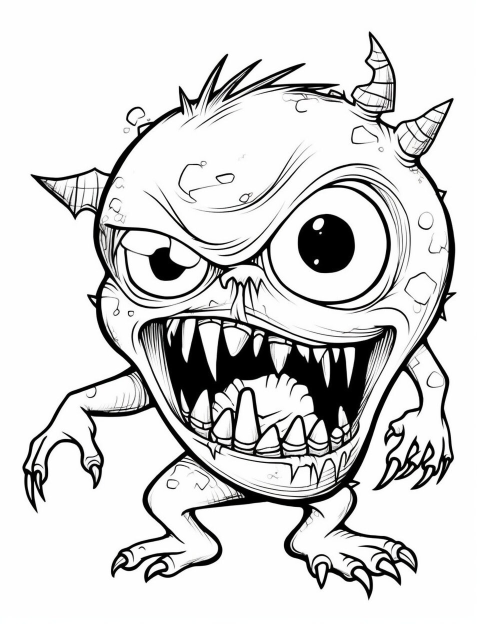 50 Creepy Babies and Other Creatures Printable Coloring Pages for ...