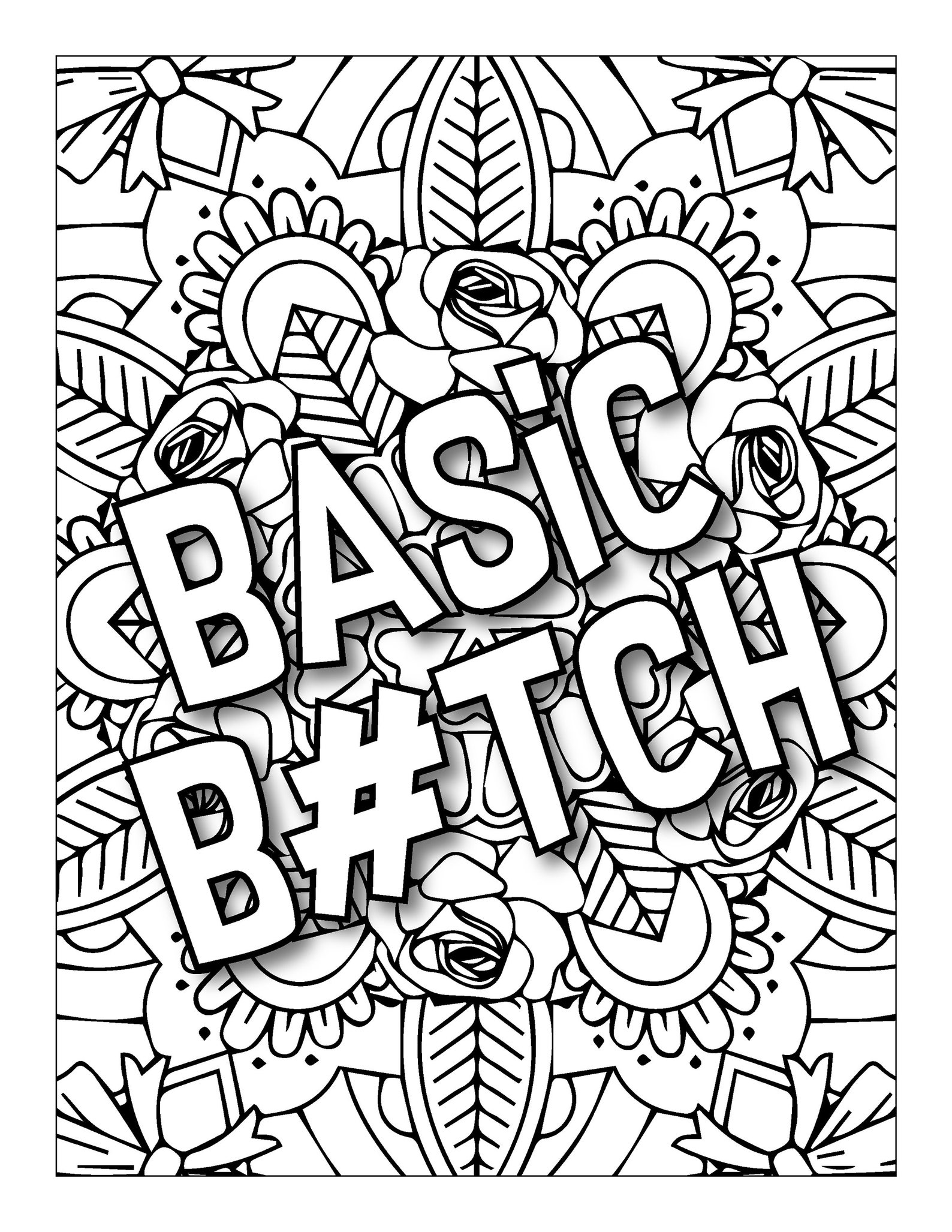 80 Printable Cuss Word Coloring Pages Profanity Swear Words Adults ...
