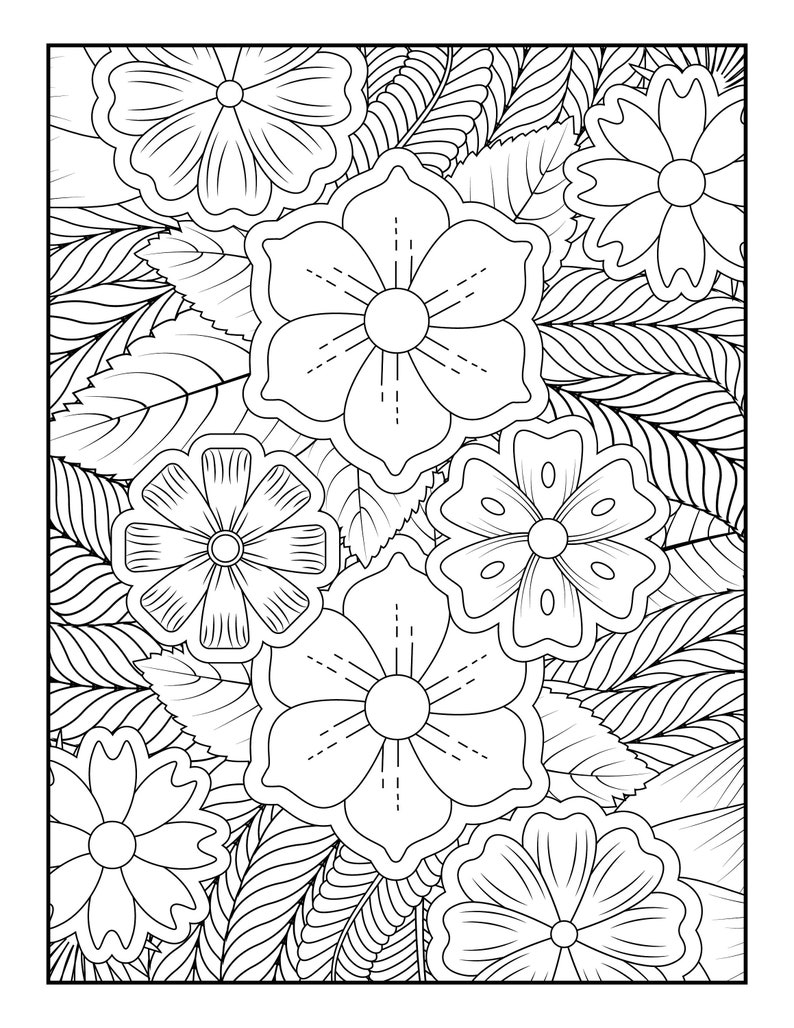 Printable Anxiety Relief Adult Coloring Pages Mandala Great Gift Relax ...