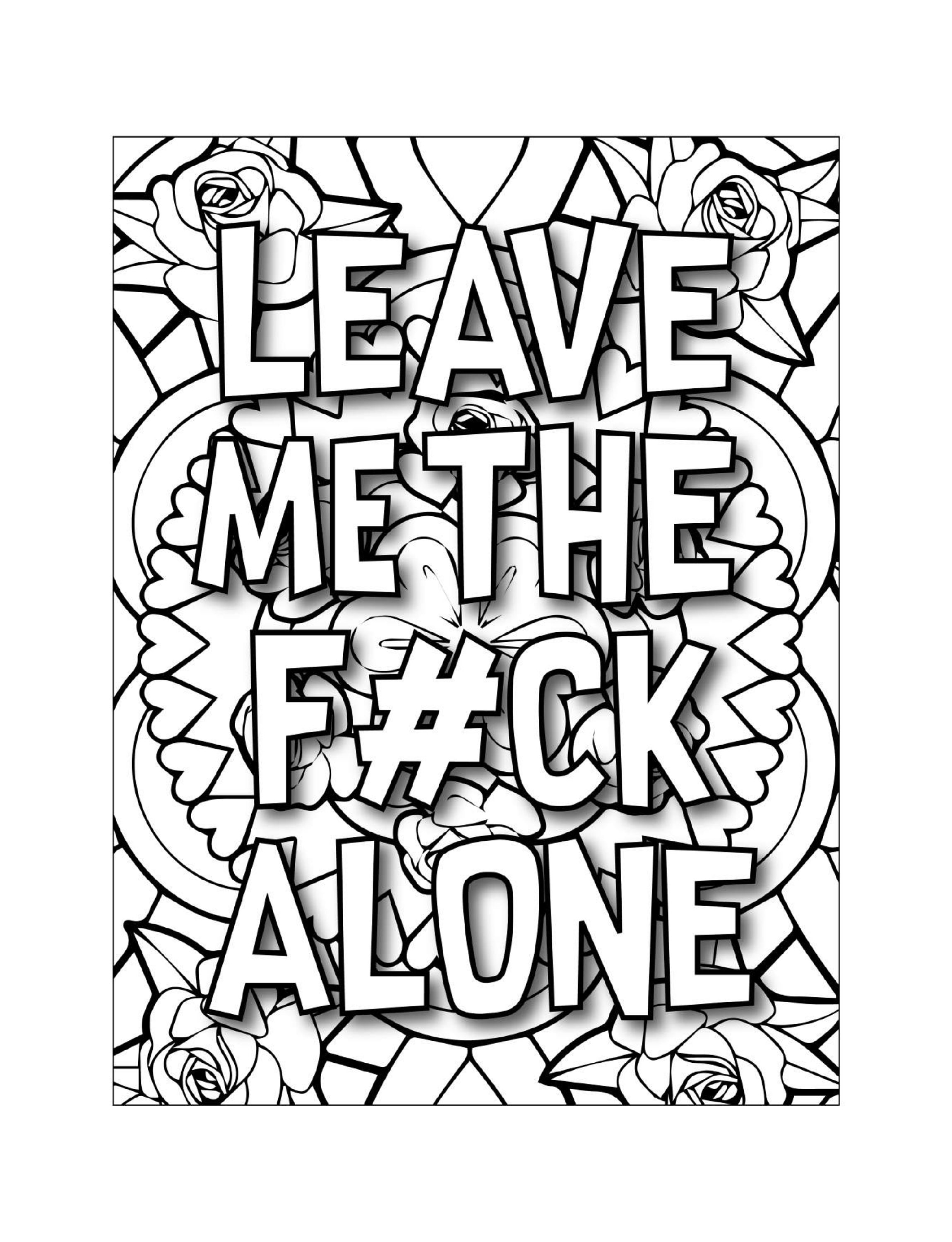 80 Printable Cuss Word Coloring Pages Profanity Swear Words Adults