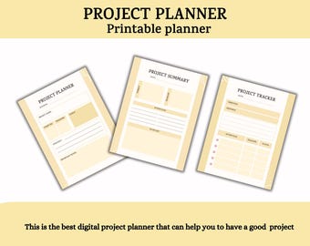 Ultimativer Projektplaner: Druckbare PDF Vorlage Projektmanagment leicht gemacht, Sofortdownload