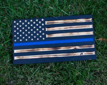 Details about   BACK THE BLUE Wood Sign Thin Blue Line Decor Law Enforcement Decor USA Flag AR15 