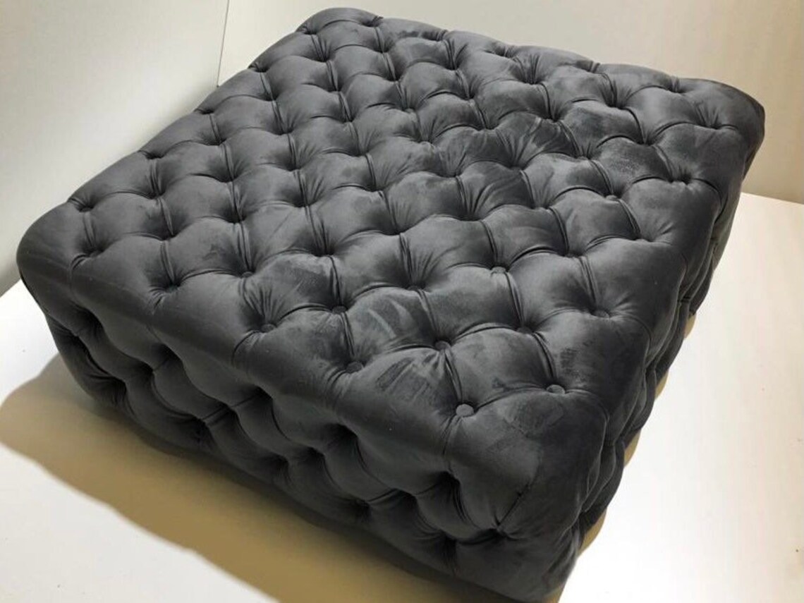 Bella chesterfield / footstool coffee table / pouffe / Ottoman Etsy