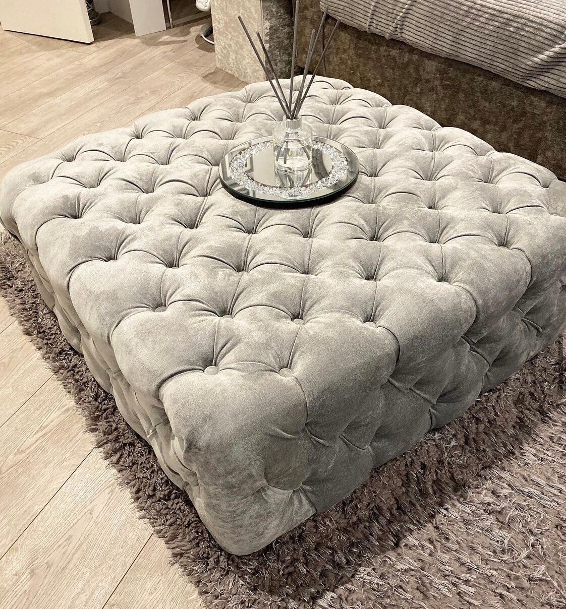 Bella chesterfield / footstool coffee table / pouffe / Ottoman Etsy
