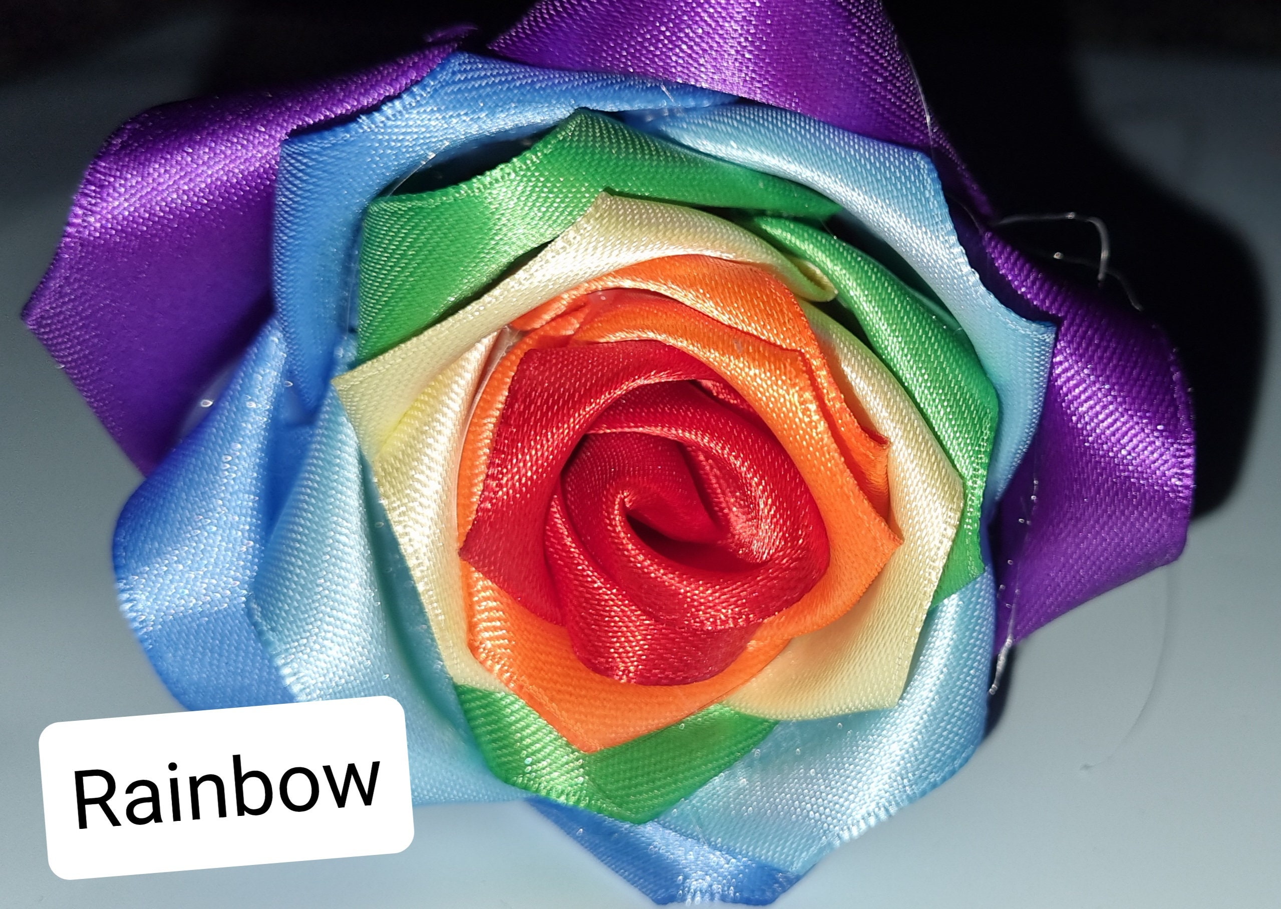 Rainbow Ribbon Roses 