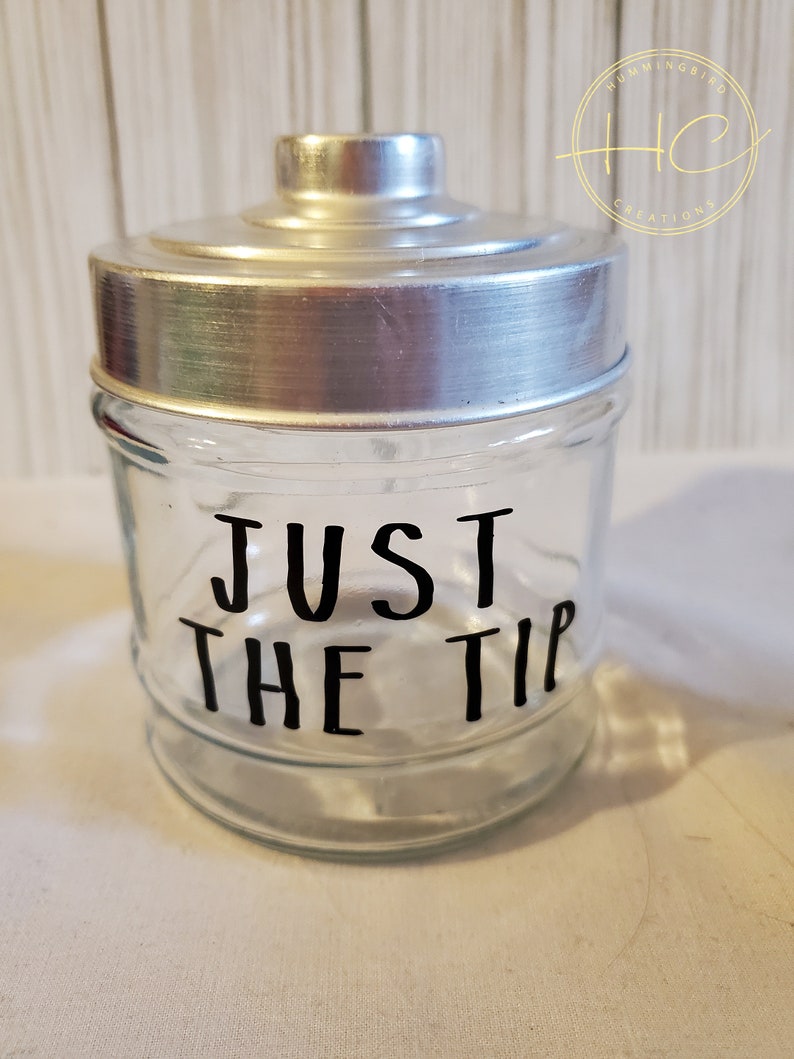 Set of 4 Bathroom Storage Jars With an Attitude., Glass Jars, Bathroom