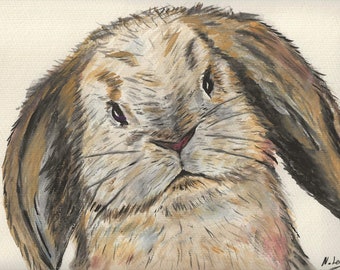 Thoughtful Bunny Print 7x5