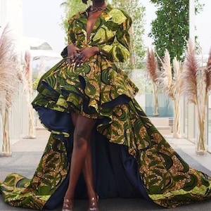 African mermaid dress, Ankara gown, African maxi mermaid gown, African prom dress, African maxi print dress