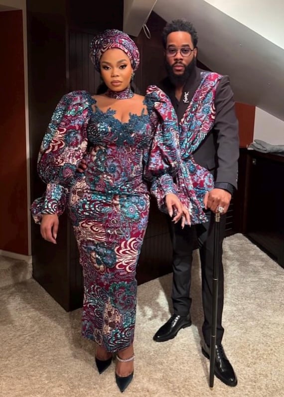 Africa Couple Outfit for Wedding, Wedding Engagement Party Church Outdoor  Event Summer Ready. - Etsy