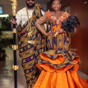 Couple African outfit, African couple engagement outfit,Ankara gown, Ankara clothes for couples wedding, couple matching outfit