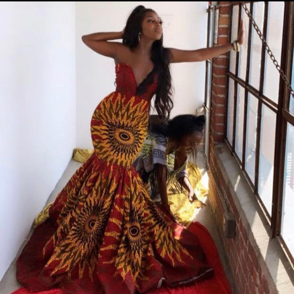 African mermaid dress, Ankara gown, African maxi mermaid gown, African prom dress, African maxi print dress