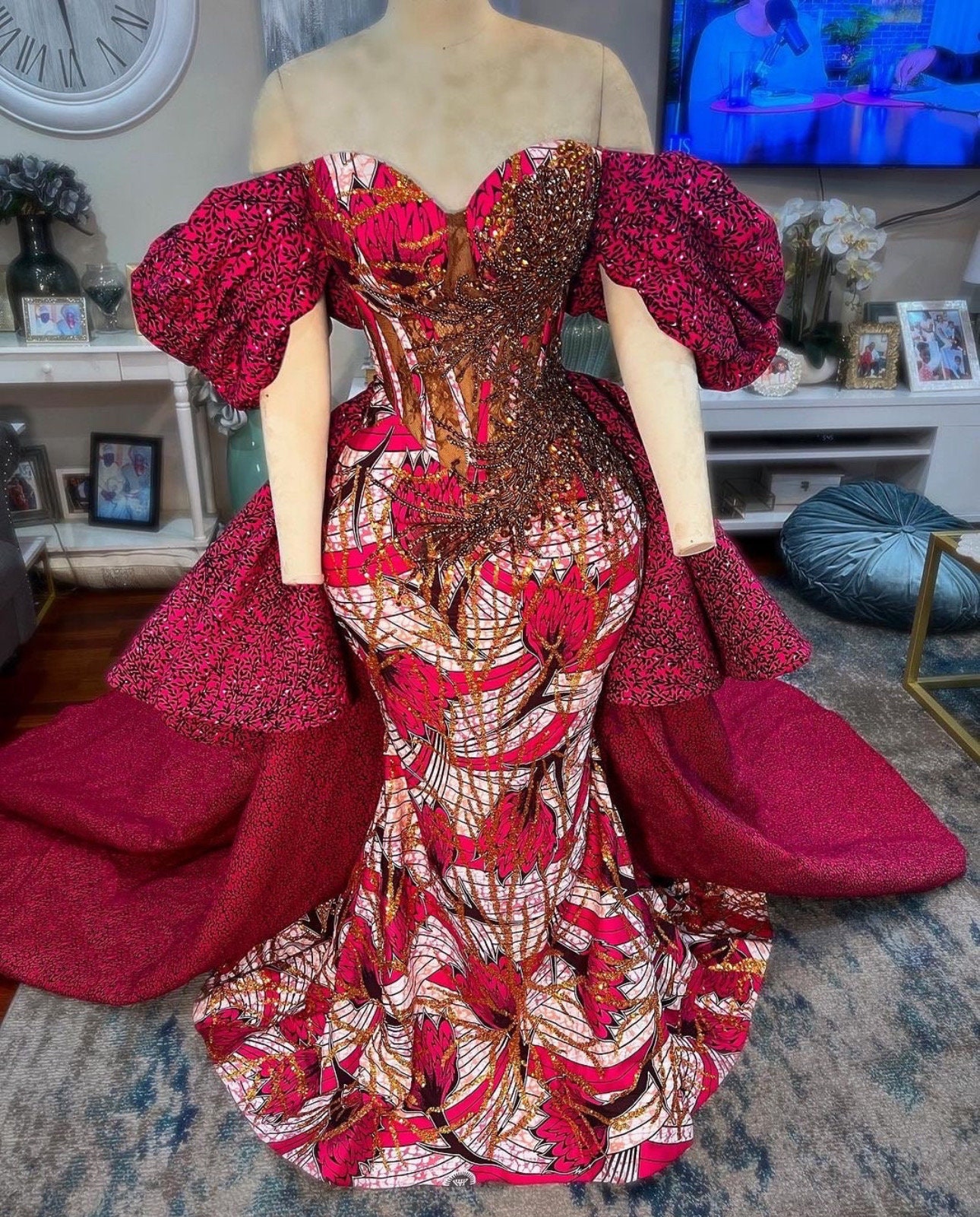 Ankara Stone Dress - Etsy