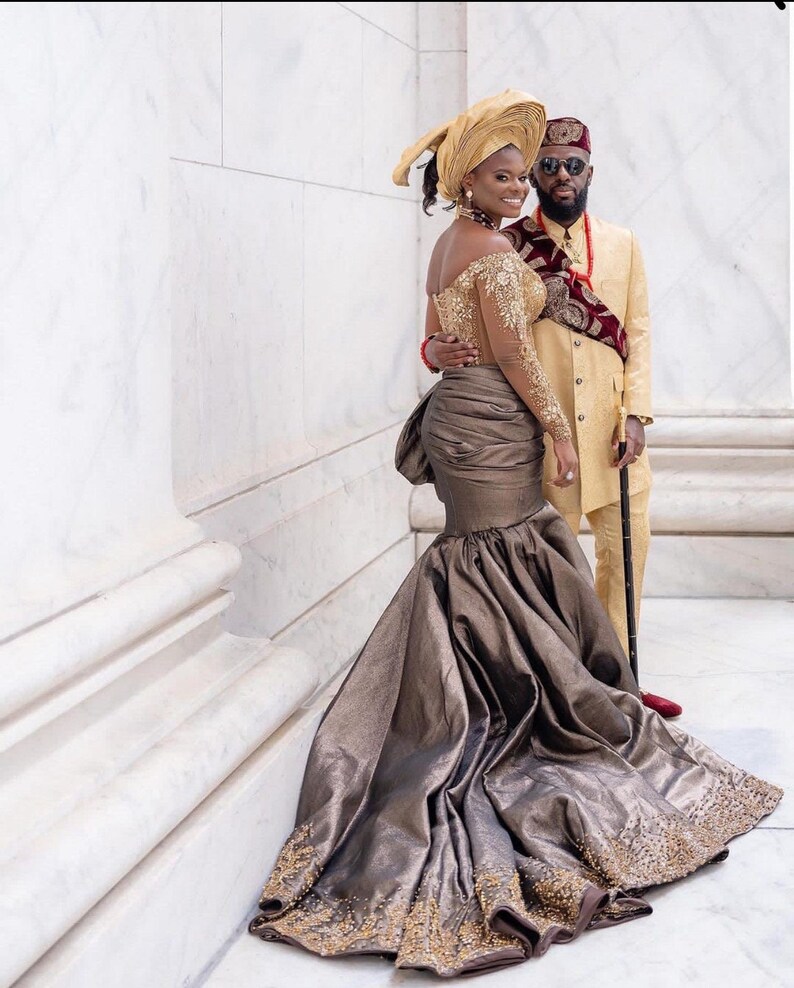 Couple African Outfit, Couple Engagement,nigerian Wedding, George Igbo ...