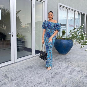 African mermaid dress, Ankara gown, African gown, African prom dress, African print dress, Ankara with detachable hands