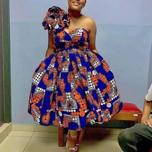 African mermaid dress, Ankara gown, African gown, African prom dress, African print dress, Ankara with detachable hands