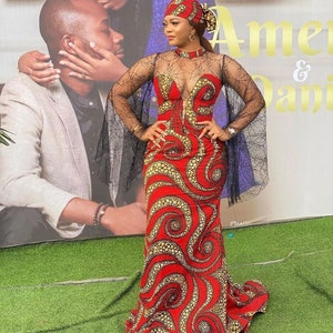 African mermaid dress, Ankara gown, African gown, African prom dress, African print dress