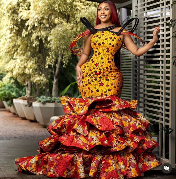 African Mermaid Dress, Ankara Gown, African Maxi Mermaid Gown, African Prom Dress, African Maxi Print Dress African Mermaid Dress, Ankara Gown, African Maxi Mermaid Gown, African Prom Dress, African Maxi Print Dress