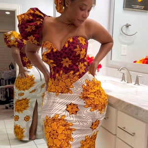 African mermaid dress, Ankara gown, African gown, African prom dress, African print dress