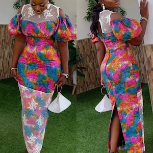 African mermaid dress, Ankara gown, African gown, African prom dress, African print dress