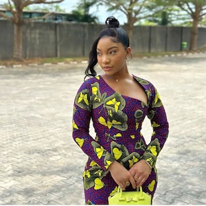 African mermaid dress, Ankara gown, African gown, African prom dress, African print dress, Ankara with detachable hands