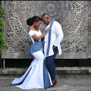Couple African outfit, African couple engagement outfit,Ankara gown, Ankara clothes for couples wedding, couple matching outfit