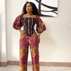 African dress, Ankara jumpsuit, African  gown, African prom dress, African jumpsuit dress, prom 2023 dress