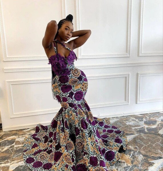 prom dresses mermaid two piece Lavender Two Piece Prom Dresses Mermaid Sleeveless with Flowers Appliq –  MyChicDress
