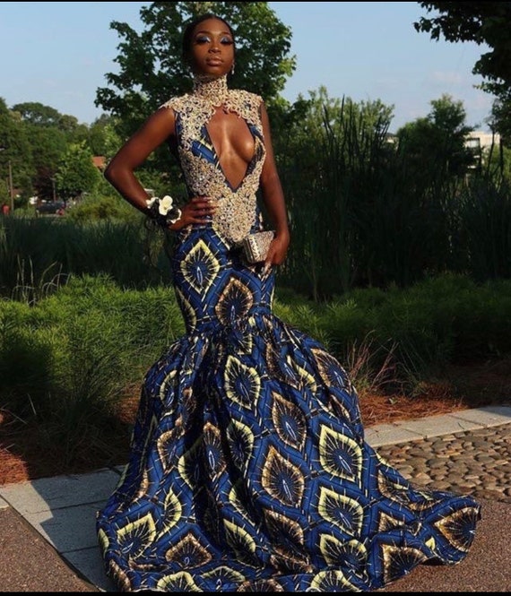 African Mermaid Dress, Ankara Gown, African Maxi Mermaid Gown, African Prom  Dress, African Maxi Print Dress, Prom 2023 Dress - Etsy