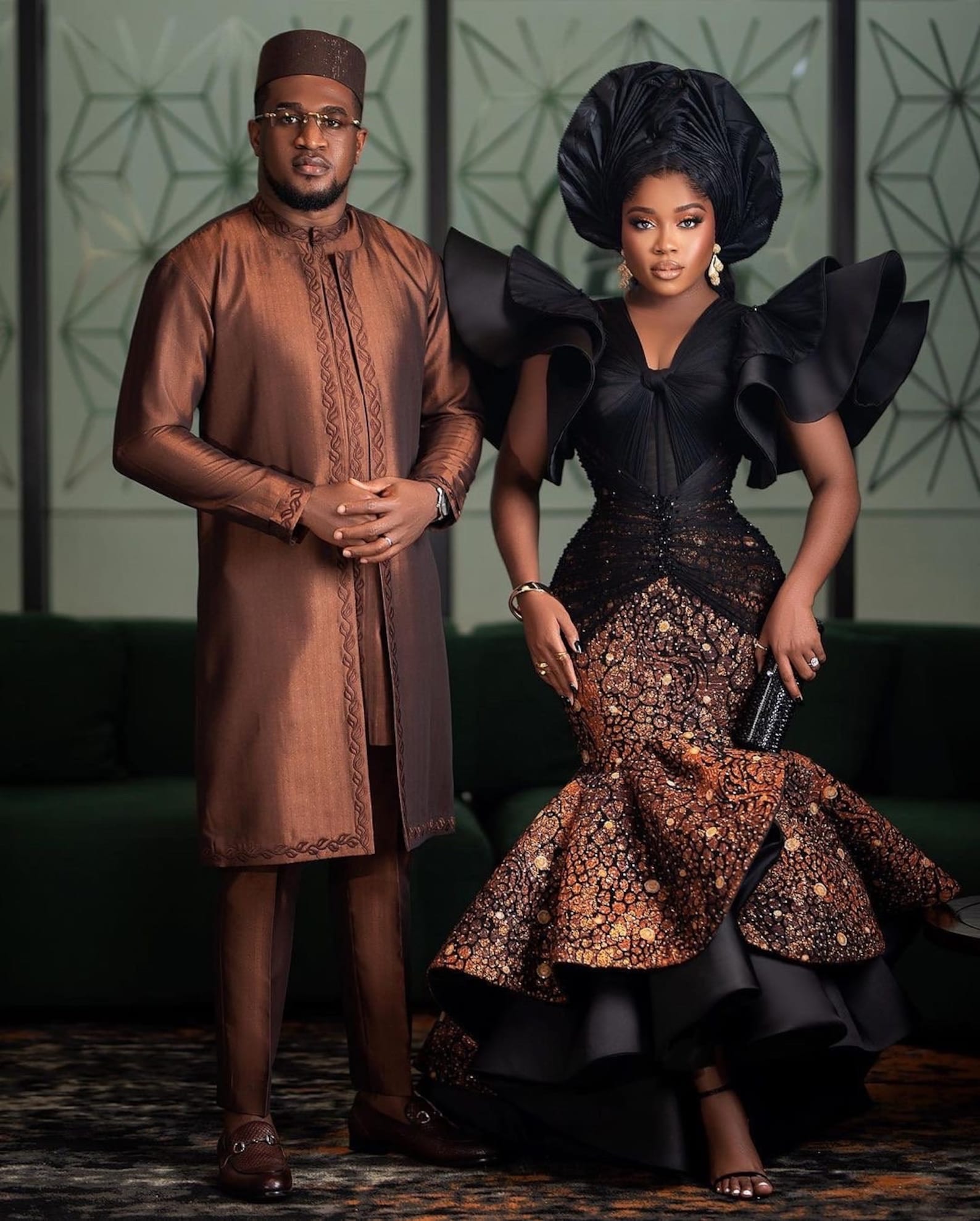 Couple African Outfit, Couple Engagement,nigerian Wedding, George Igbo ...