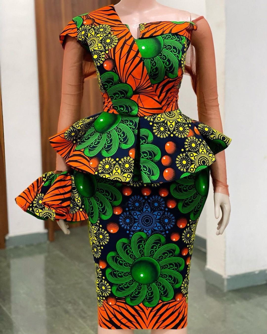 African Ankara Mermaid Dress main image 1