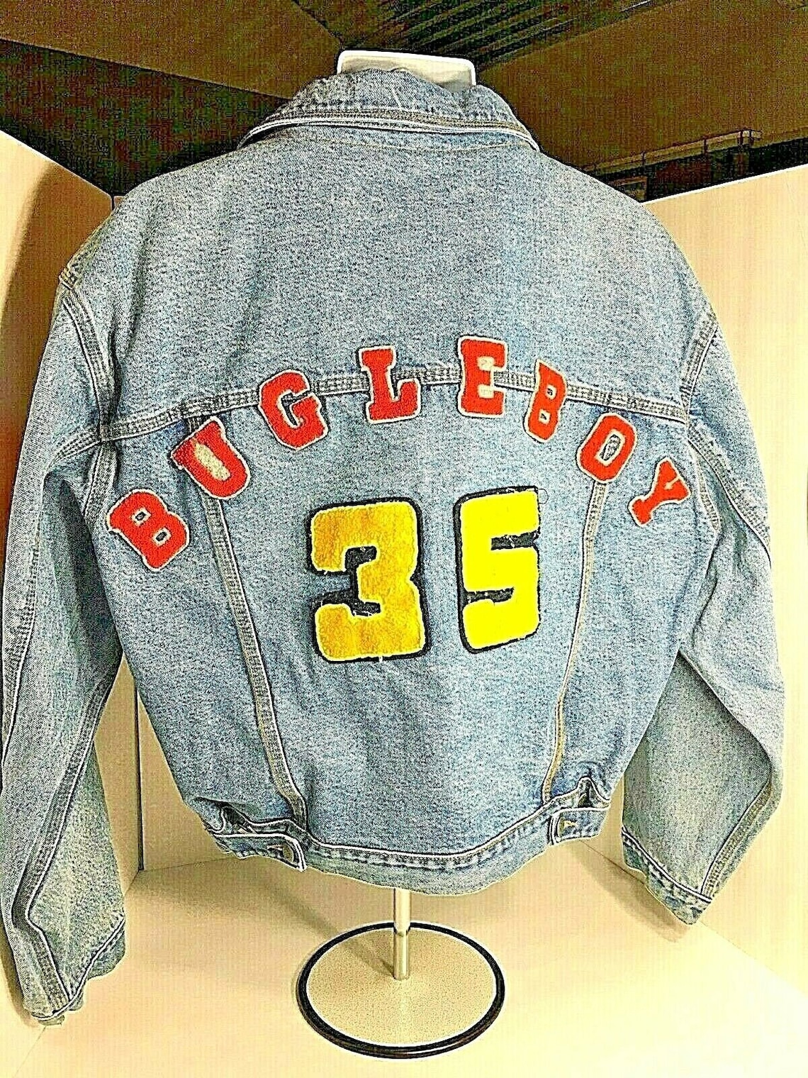 Bugle Boy Denim & Fleece Jacket XL Patches Hood Zip Etsy