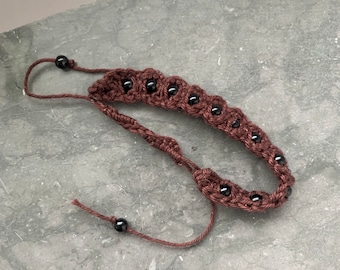 Beaded crochet bracelet