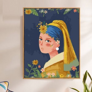 Girl With a Pearl Earring Paint by Number Kit: DIY Oil Painting