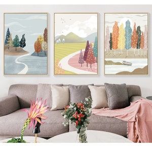 Mountain View Paint by Number Kit: DIY Oil Painting Wall Decor