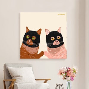 Cat Paint by Number- Paint by Number Kit Adult | DIY Oil Painting | DIY Kit - Handmade Wall Decor - Pet Wall Art -Thansgiving Gift